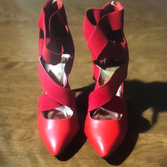 Liliana Shoes - Liliana Red Patent Leather Heels